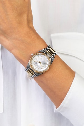 Stalen Quartz Horloge - Zilverkleurig en Goudkleurig - Marc Malone