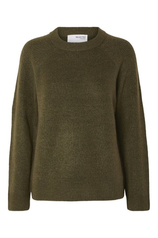 Jersey de lana - Verde oscuro - Selected Women