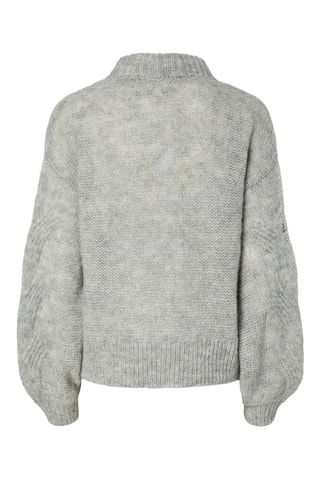 Jersey de lana y alpaca - Gris claro jaspeado - Yas