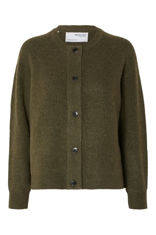 Cárdigan de lana - Verde oscuro - Selected Women