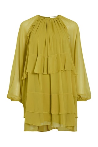 Vestido avolantado - Verde oliva - Vila