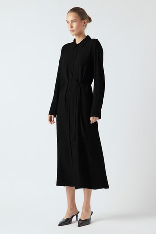 Vestido camisero - Negro - Yas