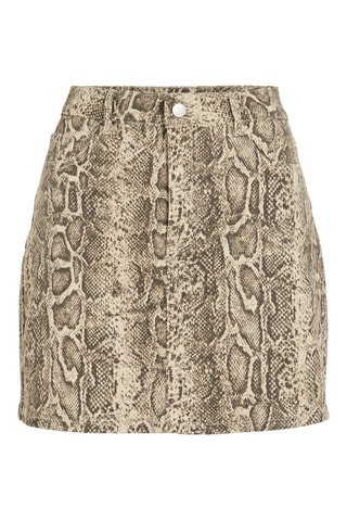 Falda recta - Beige y negro - Vila