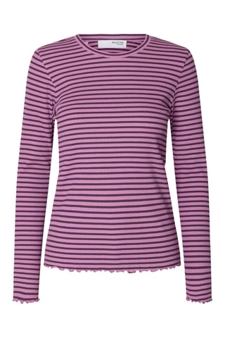 Camiseta regular fit de algodón orgánico - Rosa - Selected Women