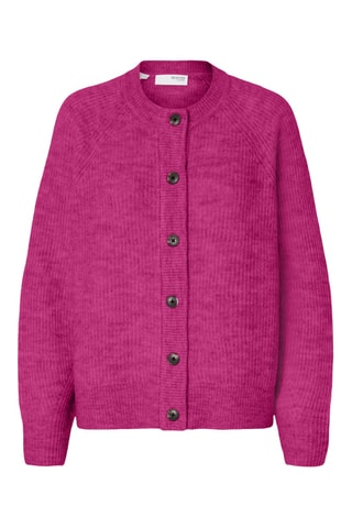 Cárdigan loose de lana - Rosa - Selected Women