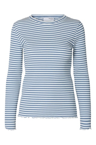 Camiseta regular fit de algodón orgánico - Blanco - Selected Women