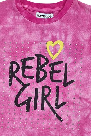 T-shirt Tie and Dye Rebel - Roze
