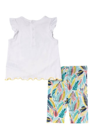 T-shirt en Legging Treasure Island - Wit en blauw