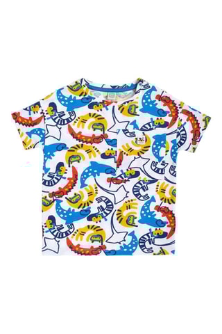 T-shirt Salty Air - Wit en blauw