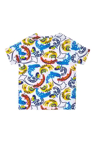 T-shirt Salty Air - Wit en blauw