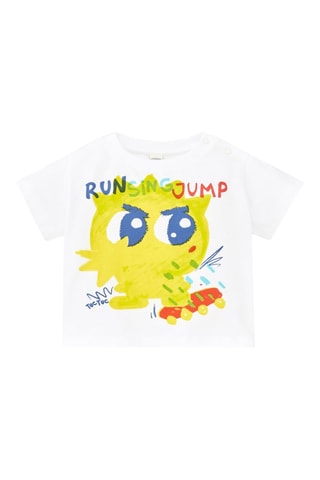 T-shirt Run Sing Jump - Wit