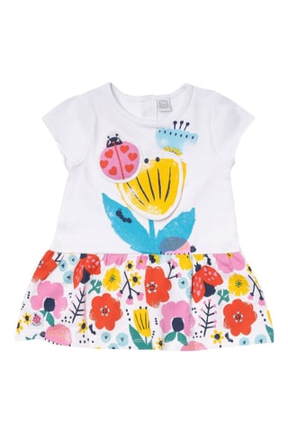 Jurk Tiny Critters - Wit en roze