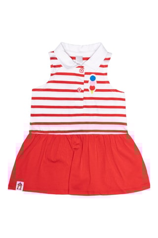 Jurk Beach Day - Wit en rood