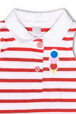 Jurk Beach Day - Wit en rood