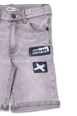 Spijkerbermuda Urban Activist - Grijs