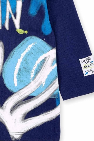 T-shirt Ocean Wonders - Blauw