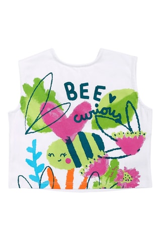 T-shirt Tropadelic - Wit en groen