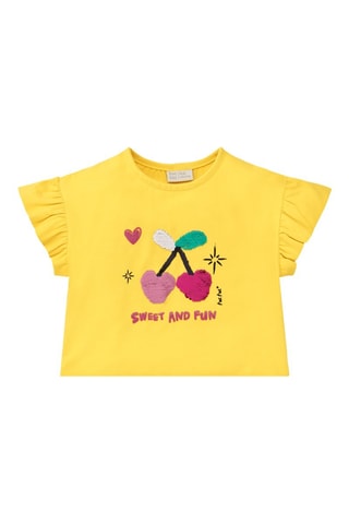 T-shirt Flamingo Mood - Geel