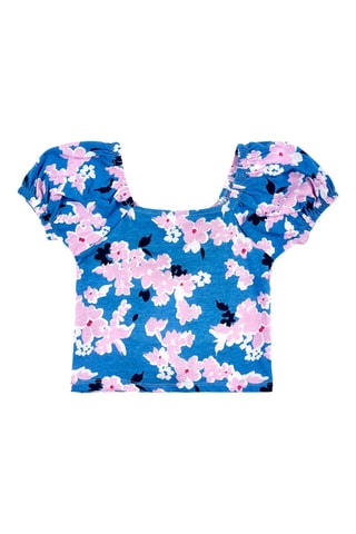 T-shirt Carnet de Voyage - Blauw en roze