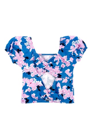 T-shirt Carnet de Voyage - Blauw en roze