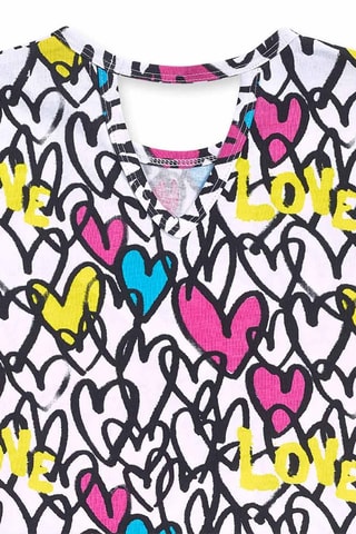 T-shirt Rebel - Wit en roze