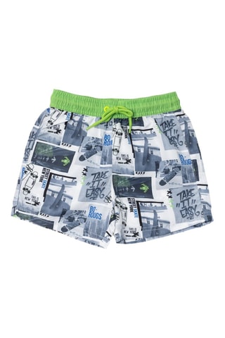 Boardshort Urban Activist - Wit en zwart