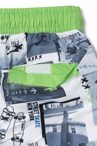 Boardshort Urban Activist - Wit en zwart