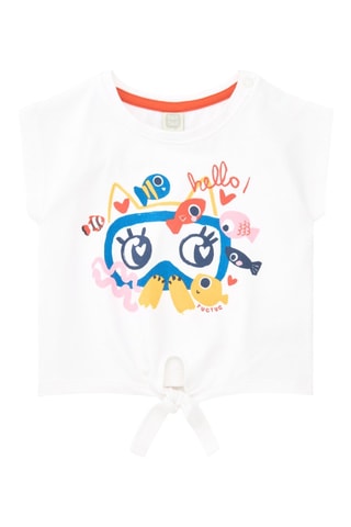 Geknoopt T-shirt Salty Air - Wit