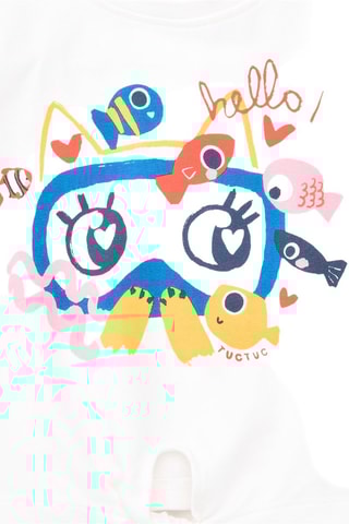 Geknoopt T-shirt Salty Air - Wit