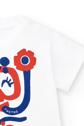 T-shirt Salty Air - Wit, rood en blauw