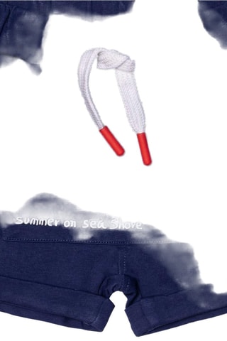 T-shirt en short Beach Day - Rood en blauw