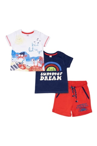 3-delige Set Beach Day - Rood en blauw