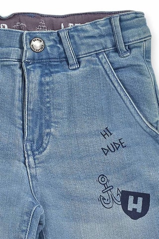 Spijkerbermuda The Coast - Blauw