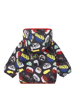 Windjack met Capuchon Hey Sushi - Zwart