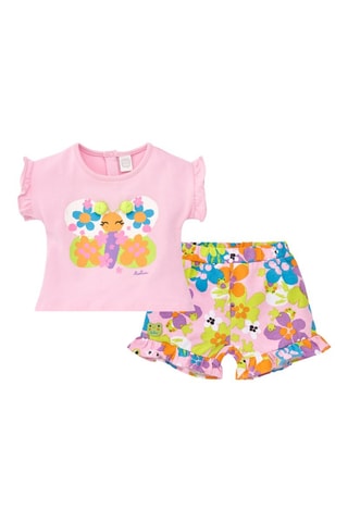 T-shirt en Short Water Lilies - Roze