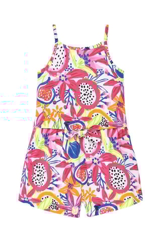 Jumpsuit Acid Bloom - Wit en roze