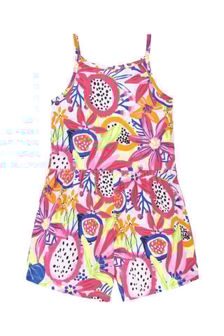 Jumpsuit Acid Bloom - Wit en roze