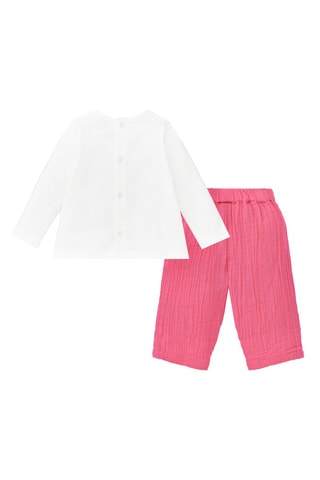 T-shirt en broek Over the Rainbow - Wit en roze