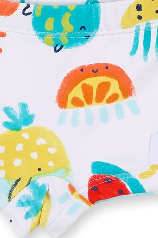 T-shirt en Zwembroek Fruiti - Wit, rood en geel