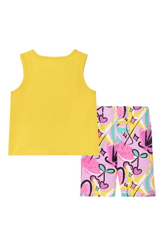 Hemd en Wielrenbroekje Flamingo Mood - Geel en roze