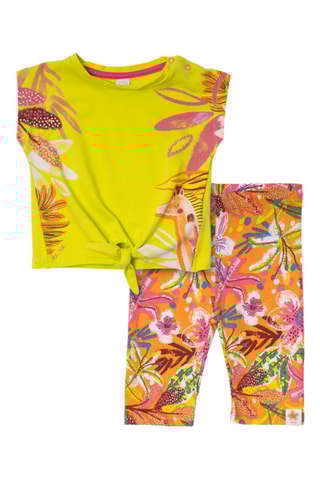 T-shirt en Legging Eco-Safari - Groen en oranje