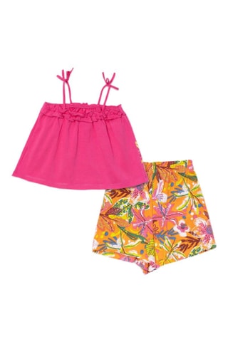 Hemd en Short Eco-Safari - Oranje en roze