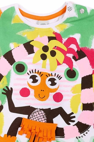 T-shirt en Short Banana Records - Wit, groen en bruin