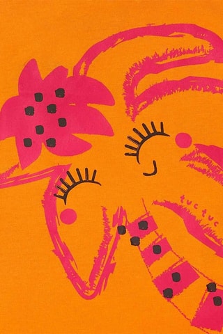 T-shirt Banana Records - Oranje