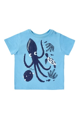 T-shirt Ocean Wonders - Blauw