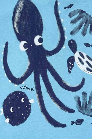 T-shirt Ocean Wonders - Blauw