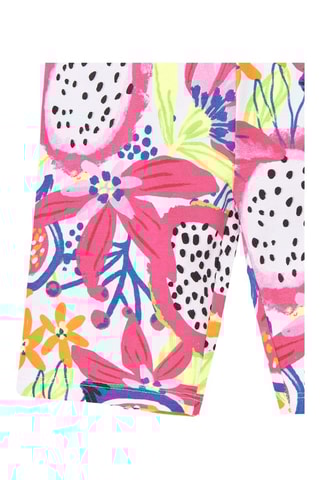 Wielrenbroekje Acid Bloom - Wit en roze