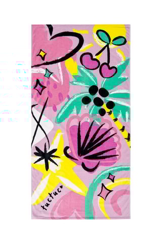 Strandlaken Flamingo Mood - Paars