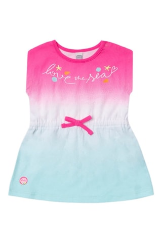 Jurk Tie and Dye Seashell - Blauw en roze