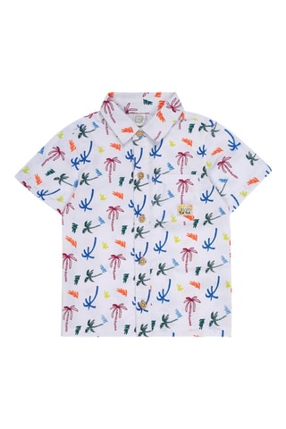 Overhemd Eco-Safari - Wit en blauw